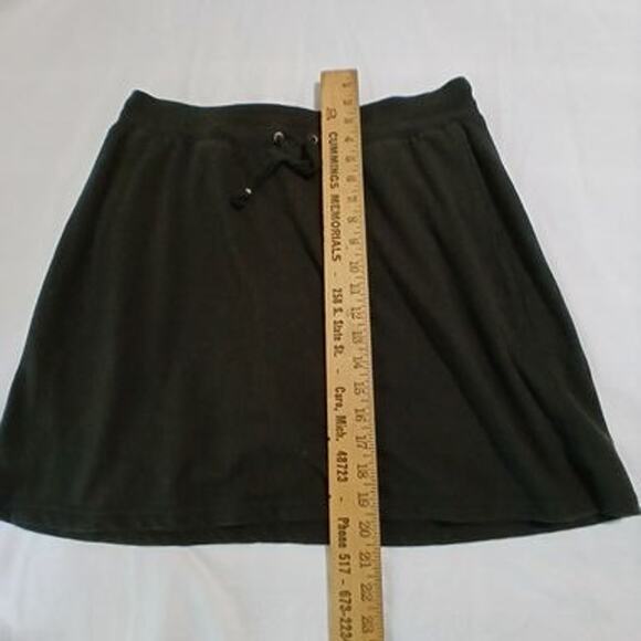 Ladies Green Tea XXL cotton/poly/spandex black skort pockets comfort side notch - Picture 7 of 11